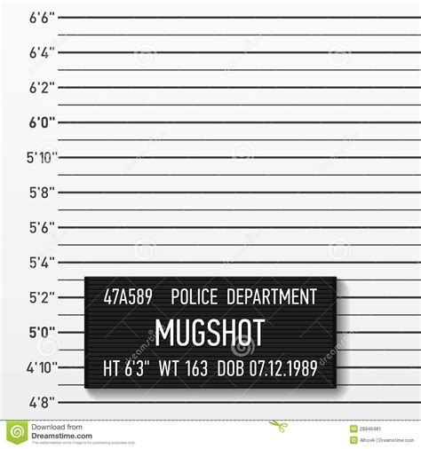 Mugshot Numbers Template
